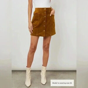 Rails The Canyon Hi Waist Corduroy Skirt‎ Womens Size 28 Cinnamon Brown NWT $158